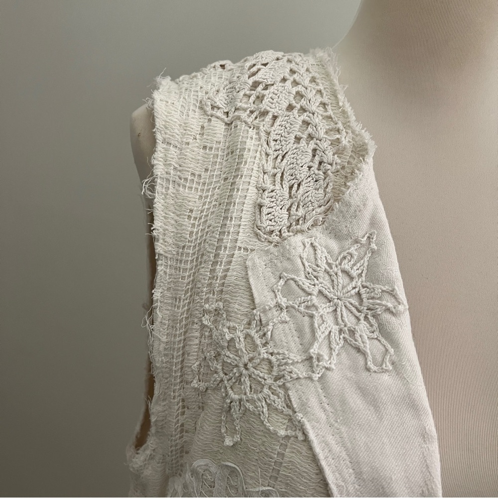 Handmade Wedding Dress White Lace Boho Fairycore Size L XL - Picture 3 of 16